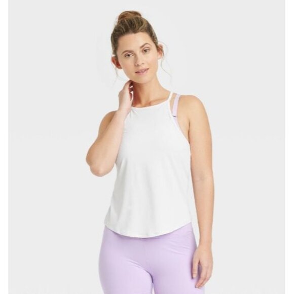 All in Motion Women's Sleeveless Run Tank Top White Small - Picture 1 of 11